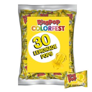 Ring Pop All Yellow Lemonade Lollipop Candy 30ct